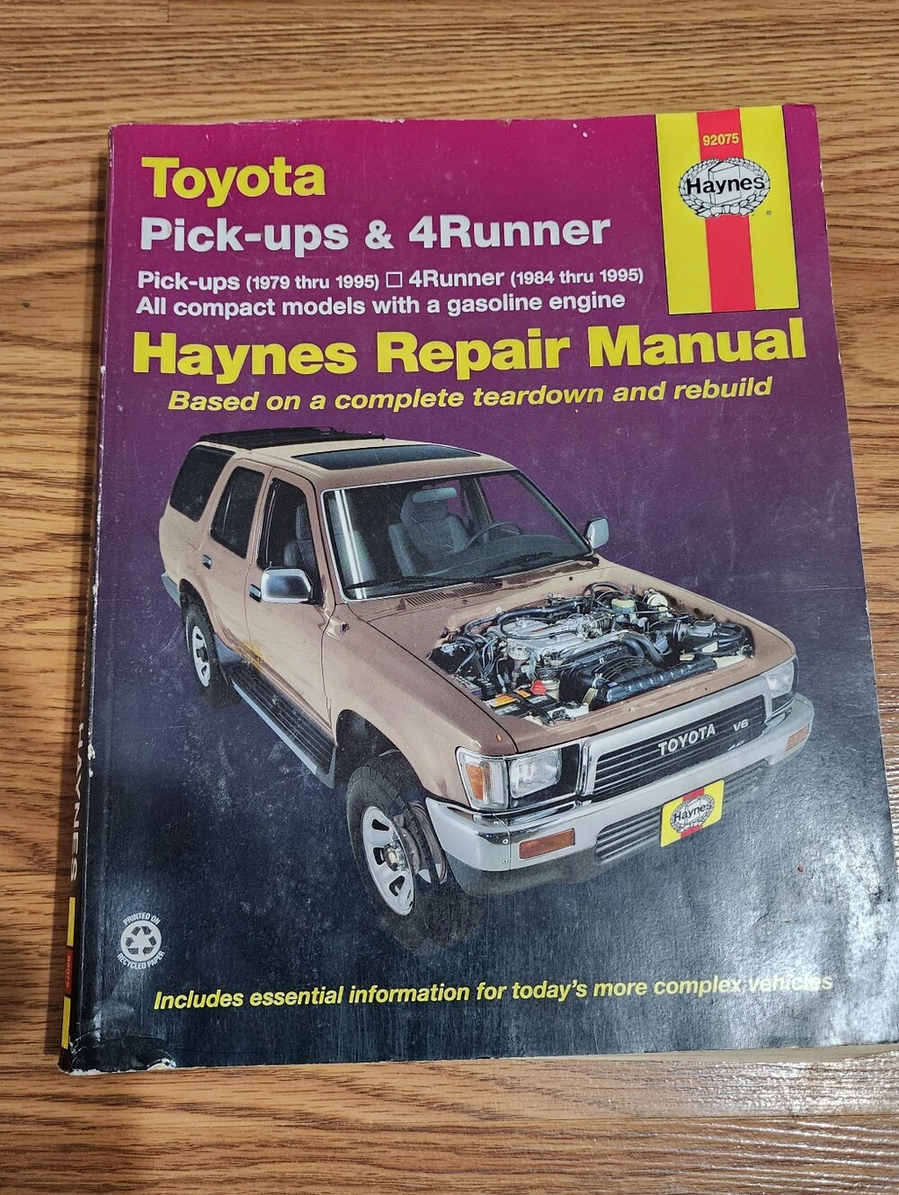 Haynes Repair Manual 92075 Toyota Pick-ups 79 - 95 and 4Runner's 84 - 95